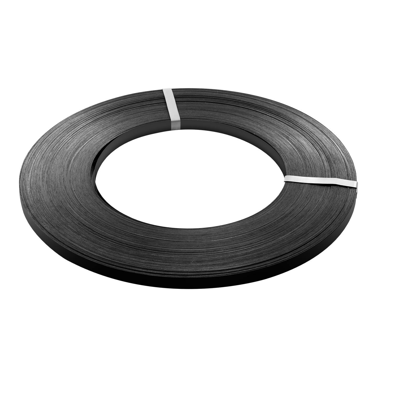 Alt View 5. VEVOR - Steel Strapping Coil, 3/4 in x 0.02 in x 1640 ft, Metal Strapping Banding Roll Withstands Harsh Environment - Black.