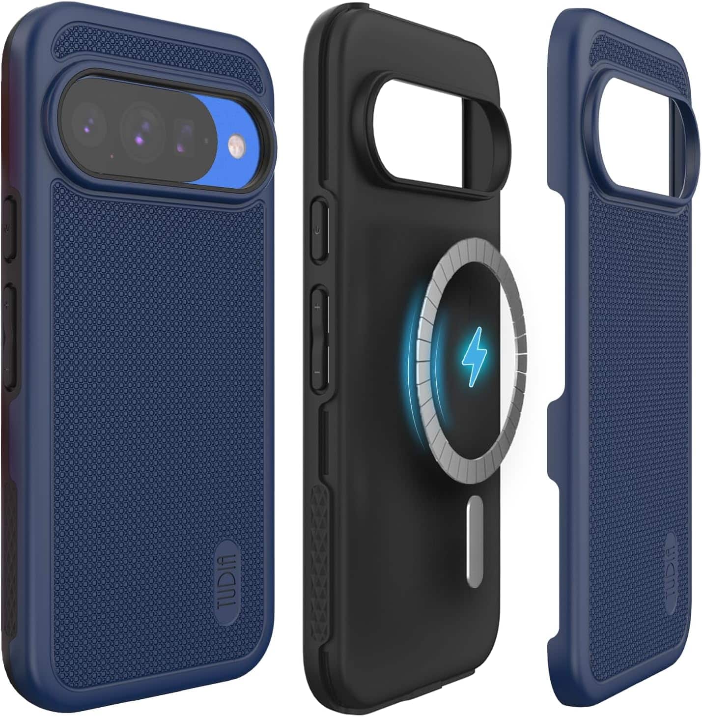 TUDIA - MergeGrip for Google Pixel 10 Case / Pixel 10 Pro Case 2025 Compatible with Magsafe & Pixelsnap - Indigo Blue - Magnetic Indigo Blue