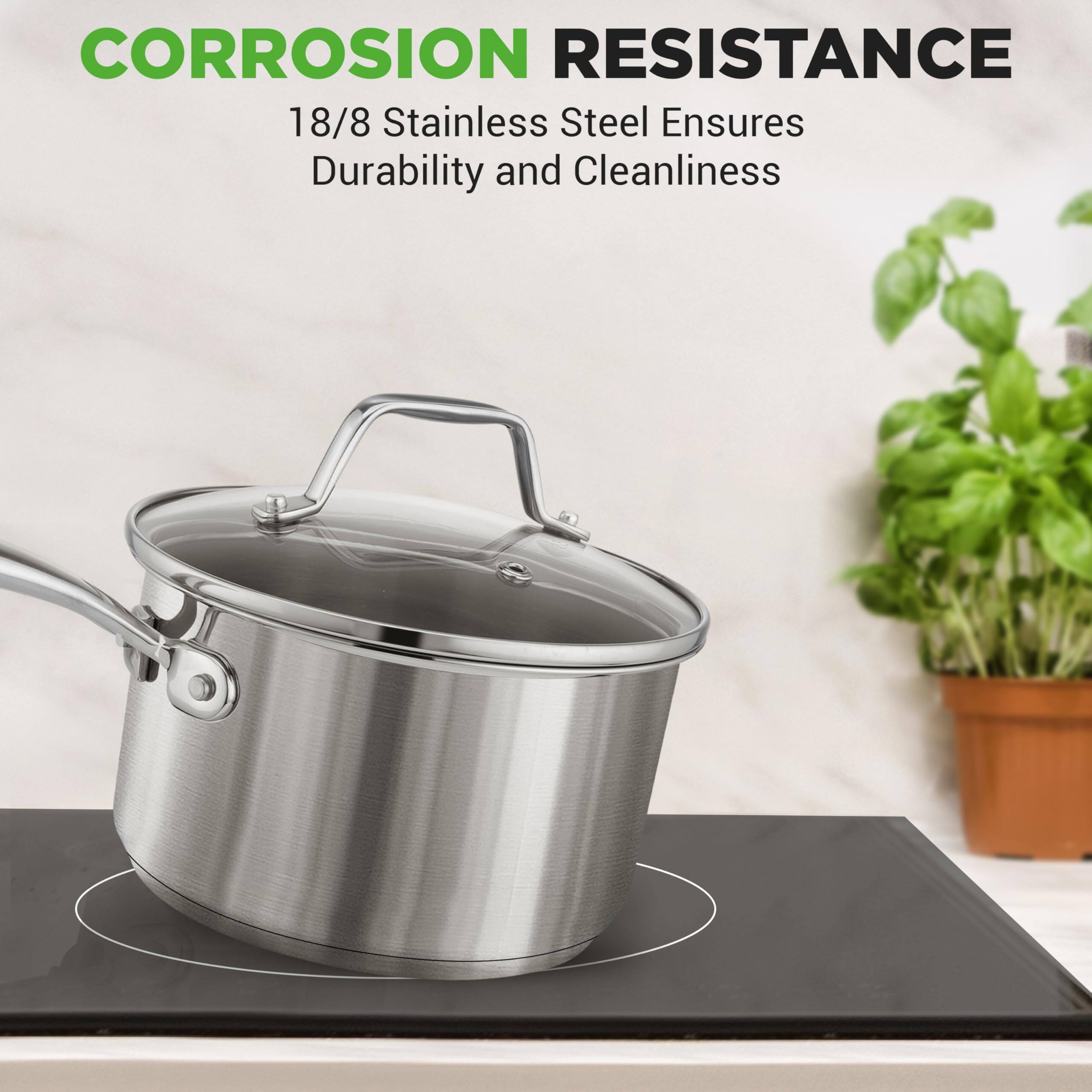 CORROSION RESISTANCE  
18/8 Stainless Steel Ensures Durability and Cleanliness