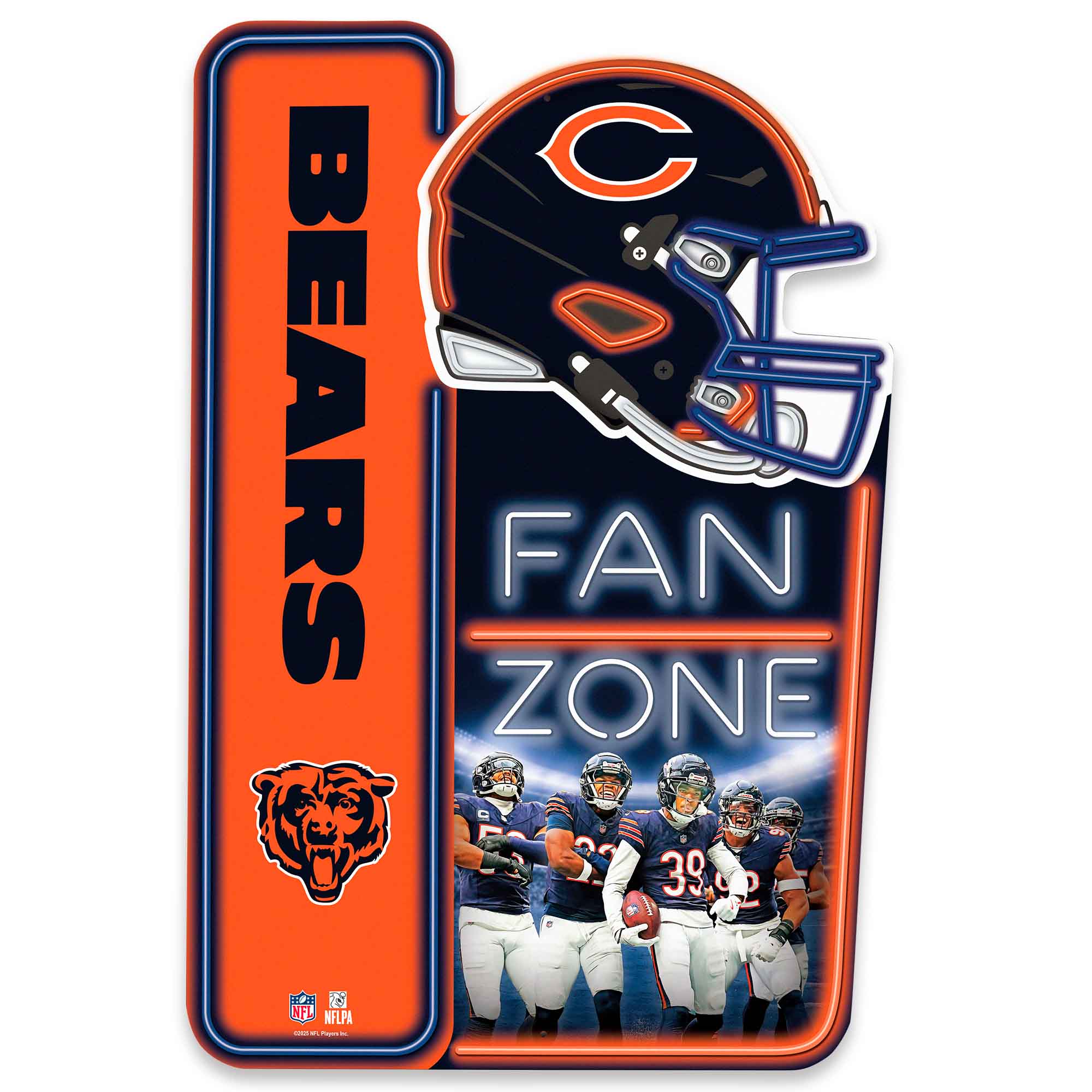 Chicago Bears 13" x 19.5" Fan Zone Metal Sign
