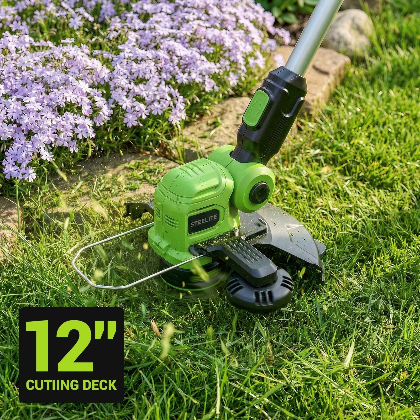Steelite 21V MAX 12 Inch 2 in 1 Electric Cordless Grass String