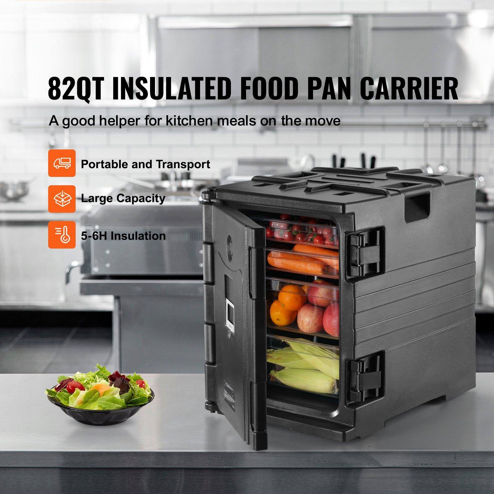 82QT INSULATED FOOD PAN CARRIER  
A good helper for kitchen meals on the move  

- Portable and Transport  
- Large Capacity  
- 5-6H Insulation