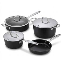 Alva - Maestro 7-Piece Healthy Ceramic Nonstick Cookware Set, Induction Ready, Oven Safe to 400°F - Black