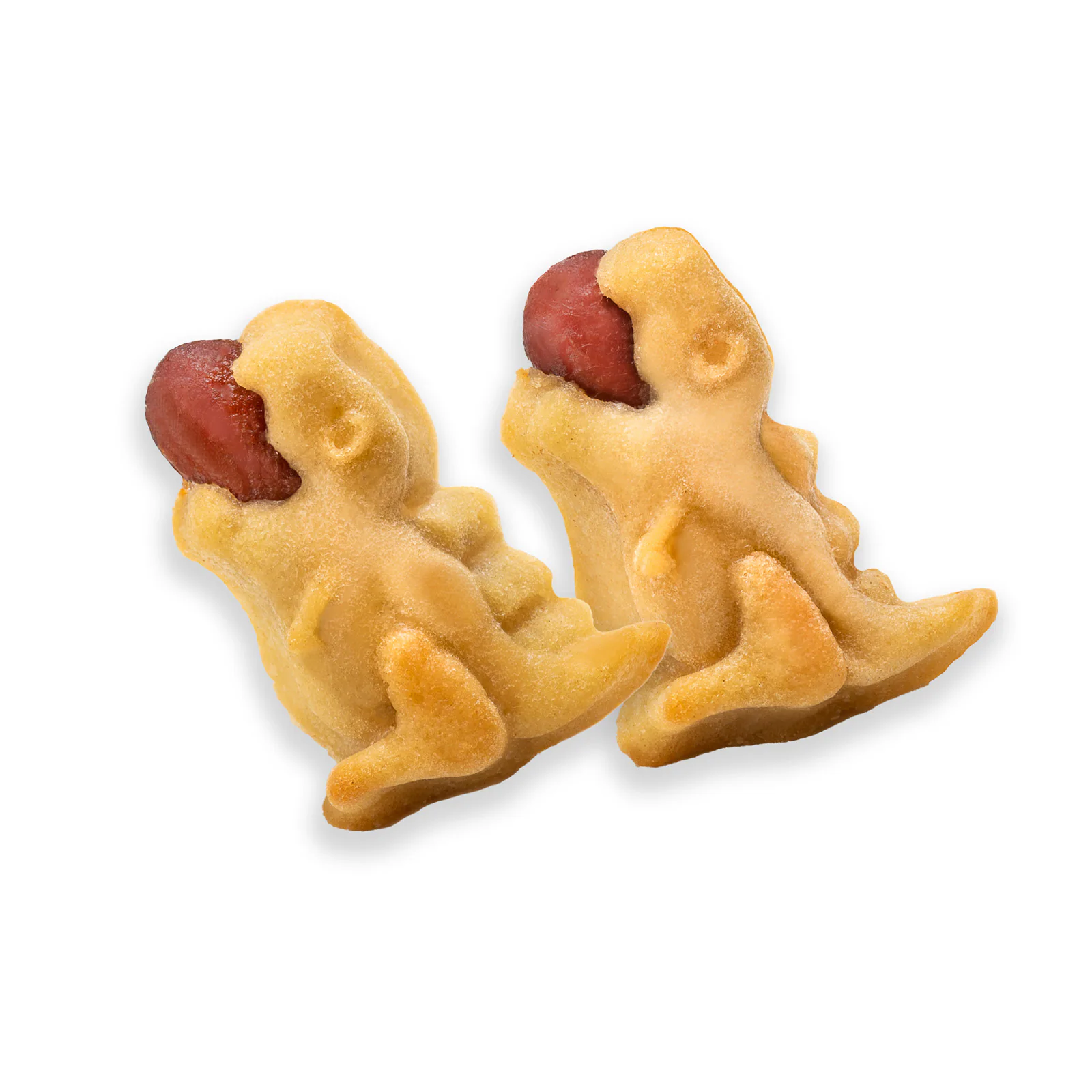 Alt View 2. MOBI - 12 Pigs in a Blanket Silicone Snack Mold, Dino Dogs - Purple.