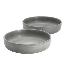 Gibson - Soho Lounge Bryant Park 2 Piece 8 Inch Stoneware Dinner Bowl Set - Gray