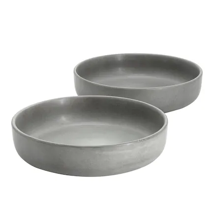 Front. Gibson - Soho Lounge Bryant Park 2 Piece 8 Inch Stoneware Dinner Bowl Set in Gray - Grey.