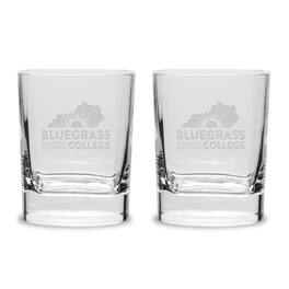 Jardine - Bluegrass Community and Technical College 2-Piece 11.75oz. Luigi Bormioli Square Round Double Old Fashion Set - Multicolor