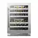 Front. LanboPro - 24 in. 44 Bottle Seamless Stainless Steel Dual Zone Wine Precision Temperature Controls and Removable Shelves - Black.