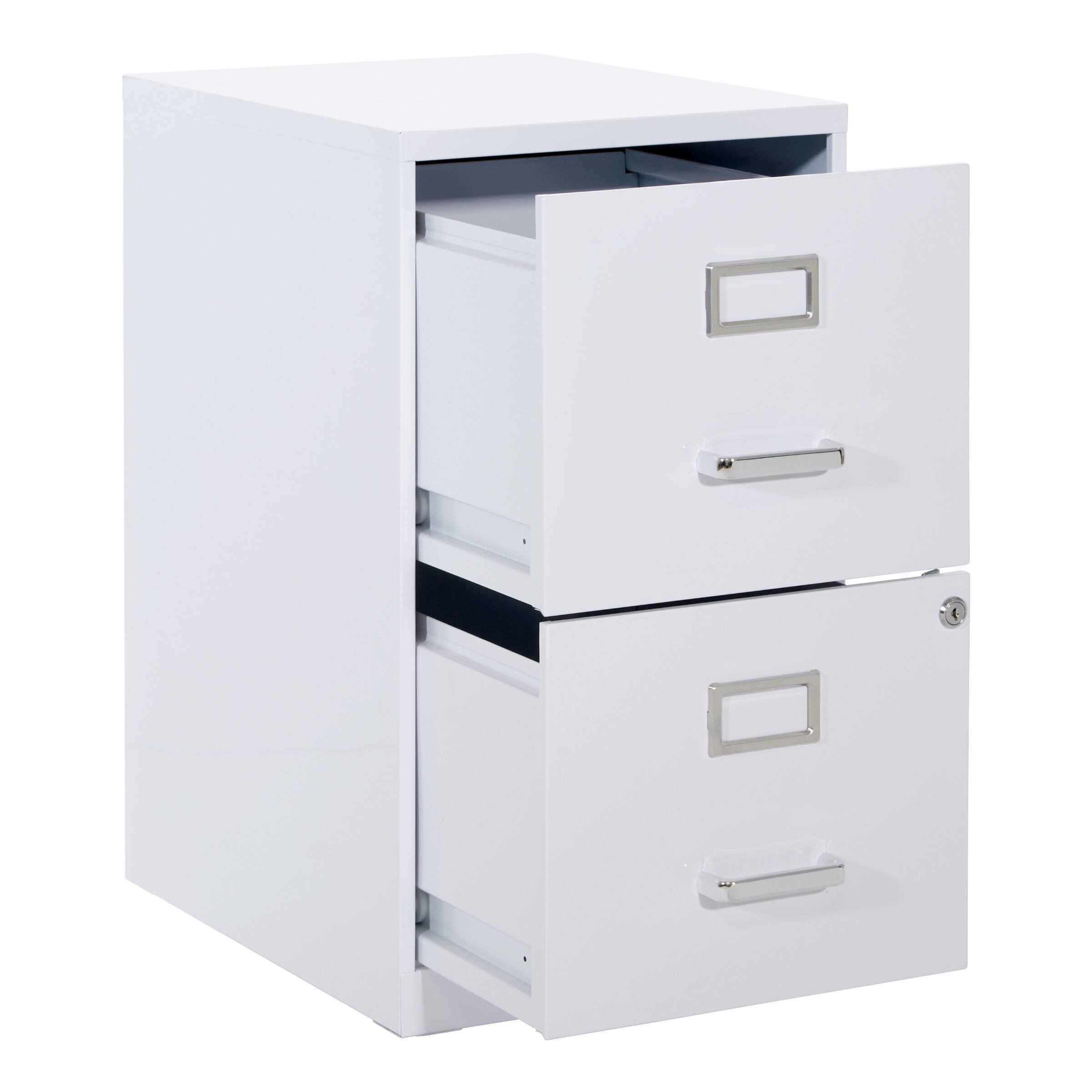 Alt View 14. OSP Home Furnishings - 2 Drawer Locking Metal File Cabinet - White.