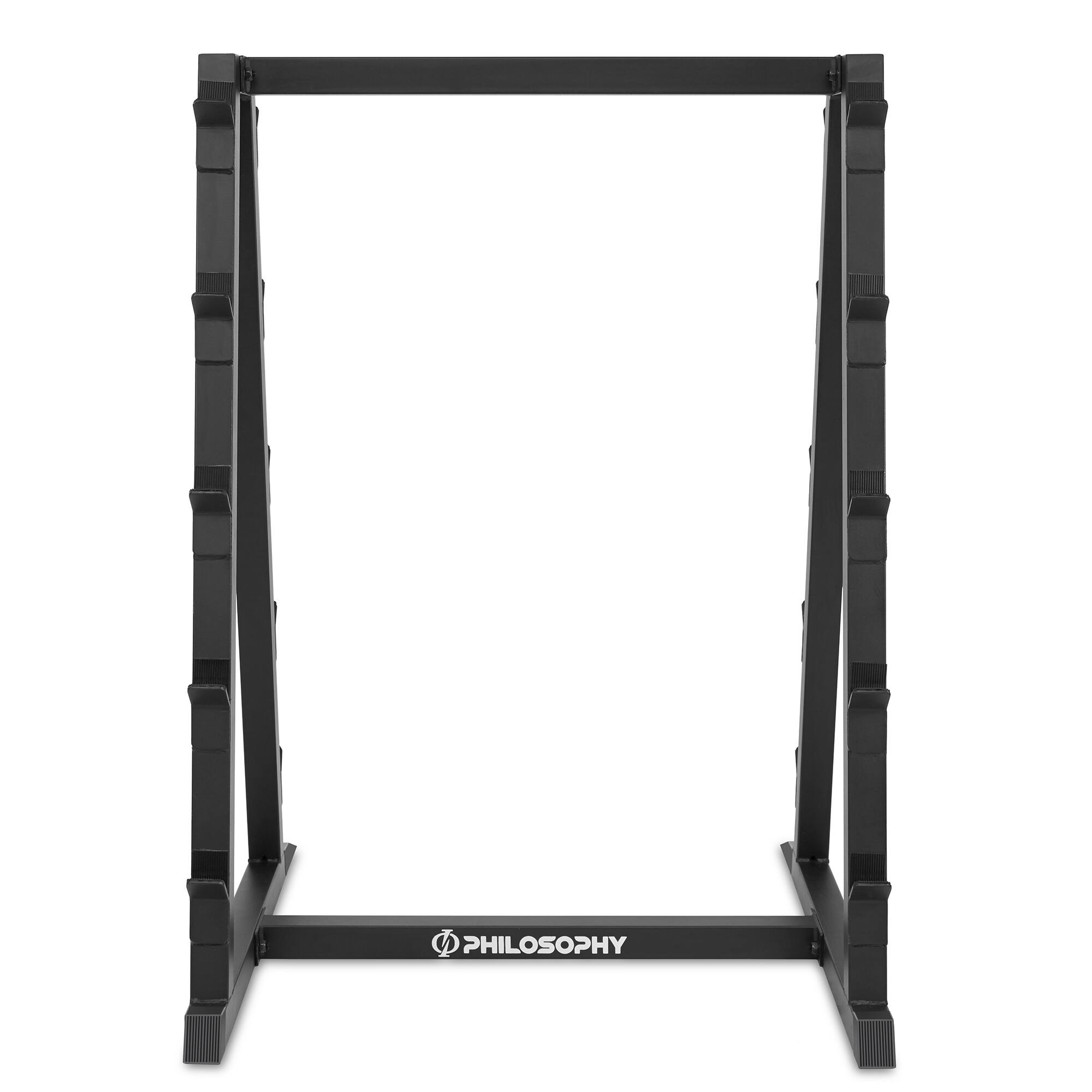 Alt View 1. Philosophy Gym - 10-Bar Fixed Barbell Weight Rack - Heavy-Duty Storage - Black.