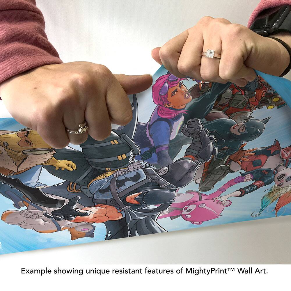 Example showing unique resistant features of MightyPrint™ Wall Art.
