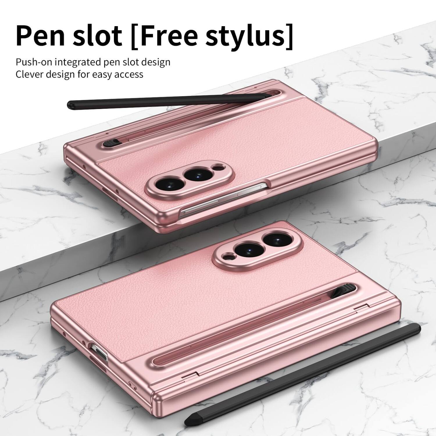 Pen slot [Free stylus]  
Push-on integrated pen slot design  
Clever design for easy access