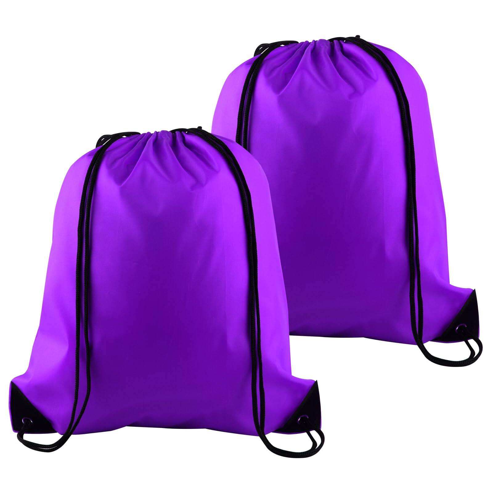 Stamp n Camp 6 Drawstring Bags Bulk Black Backpack String Cinch Sack ...