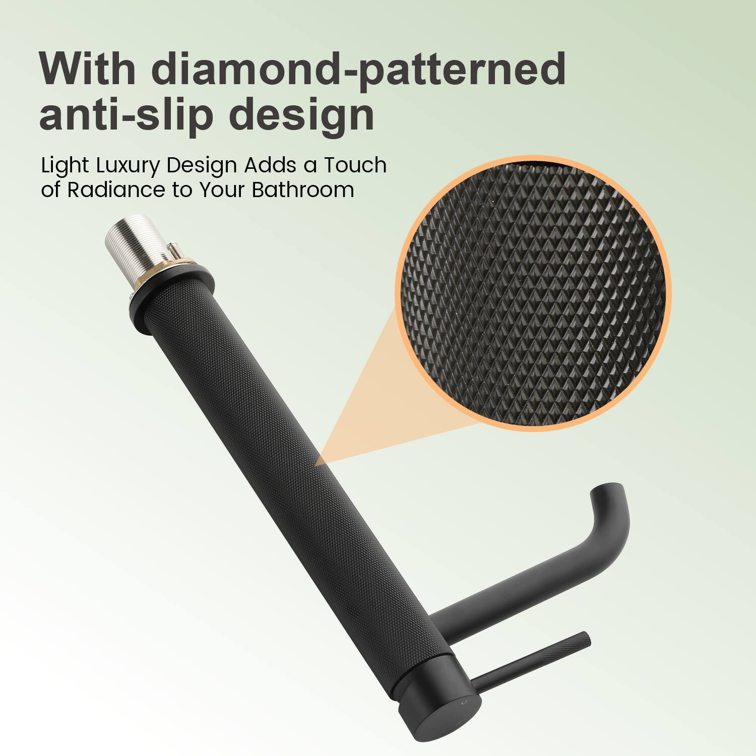 With diamond-patterned anti-slip design

Light Luxury Design Adds a Touch of Radiance to Your Bathroom