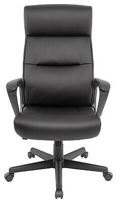 Alt View 2. Staples - Staples Rutherford Luxura Ergonomic Faux Leather Swivel Manager Chair, Black (ST45608V-CC) - Black.