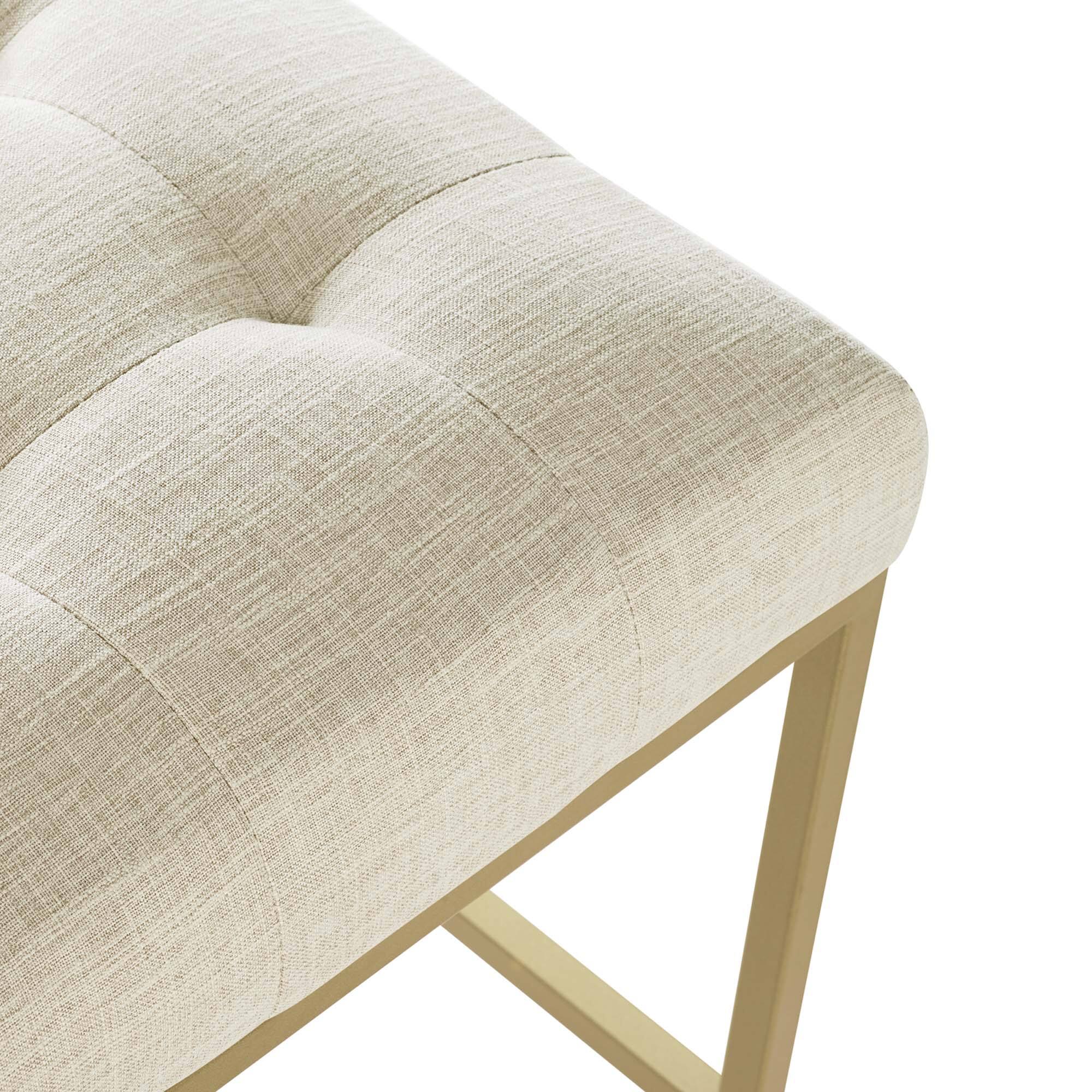Alt View 1. Modway - Privy Gold Stainless Steel Upholstered Fabric Counter Stool by Modway - Brown.