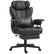 Front. Homcom - Executive Office Chair, 400LBS Big and Tall Office Chair with Foot Rest, Microfiber Computer Desk Chair - Black.