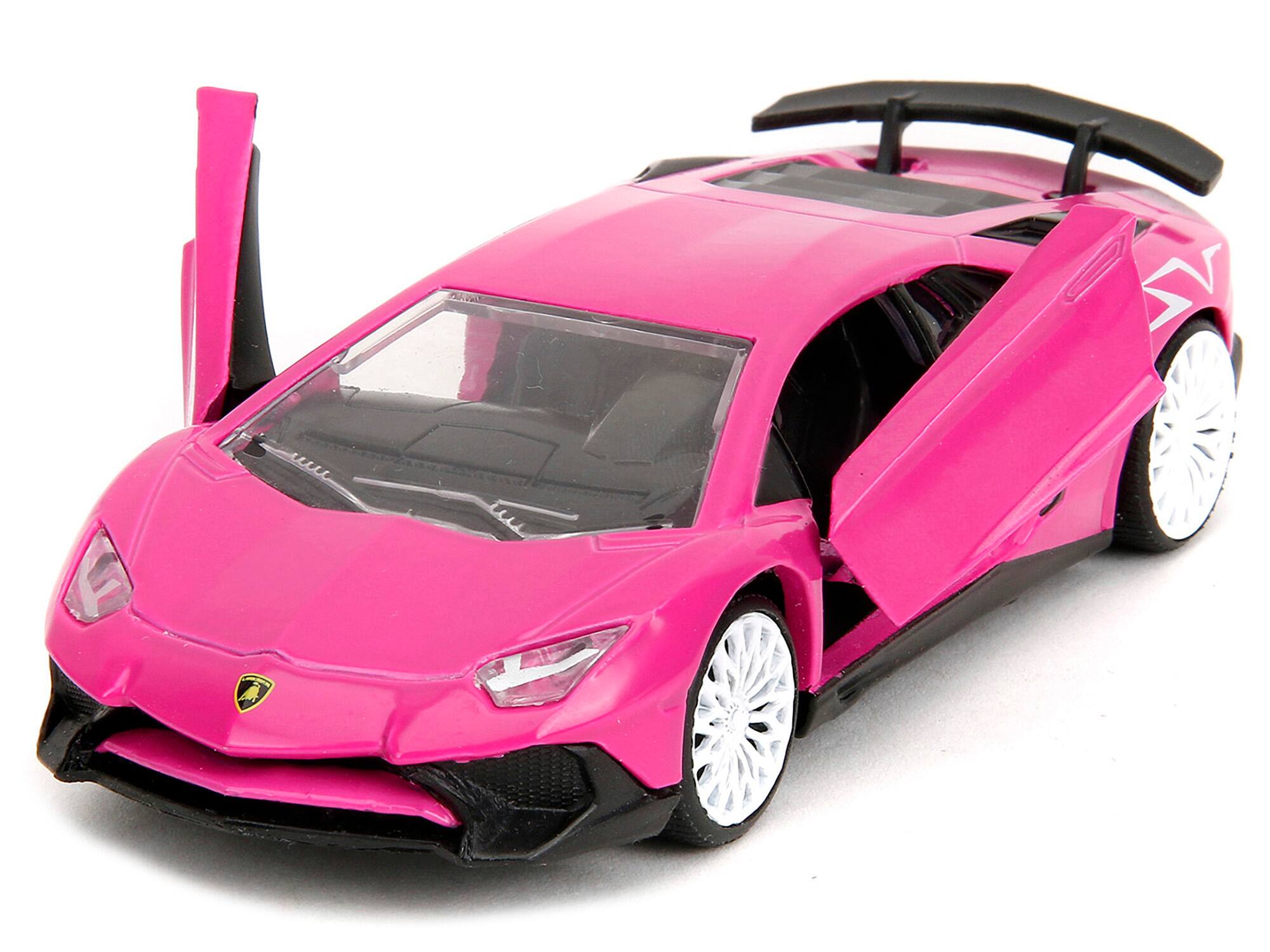 Angle. Jada - Lamborghini Aventador SV Pink "Pink Slips" Series 1/32 Diecast Model Car by Jada - Pink .