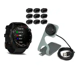 Garmin - Descent Mk3i Watch Style-Dive Computer with Charger Stand and Port Plugs - Black - (2024)