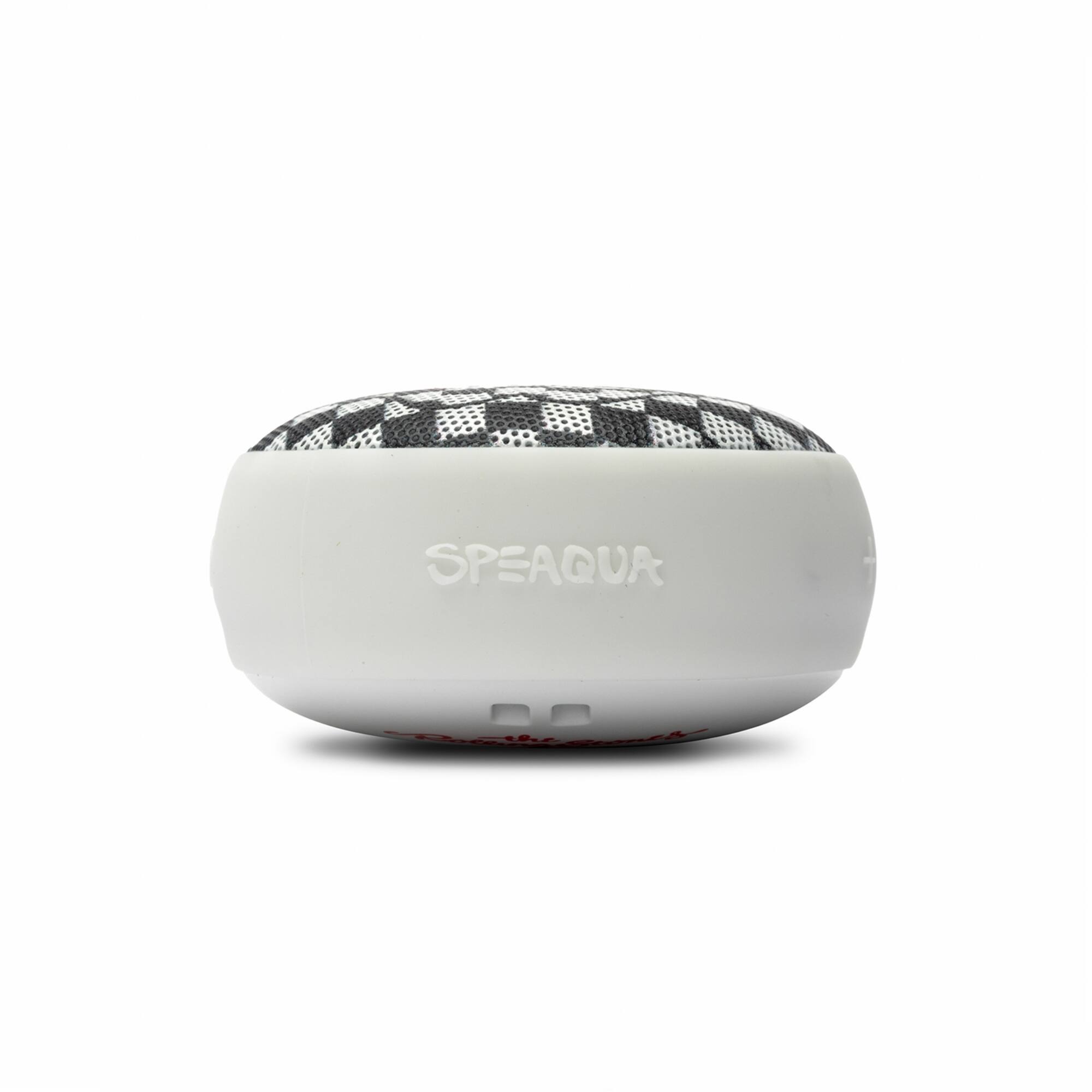 Angle. Speaqua - Cruiser H2.0 Portable Waterproof Compact Bluetooth Speaker with Bottle Opener - Rolling Stones Checker (White) - Rolling Stones Checker.