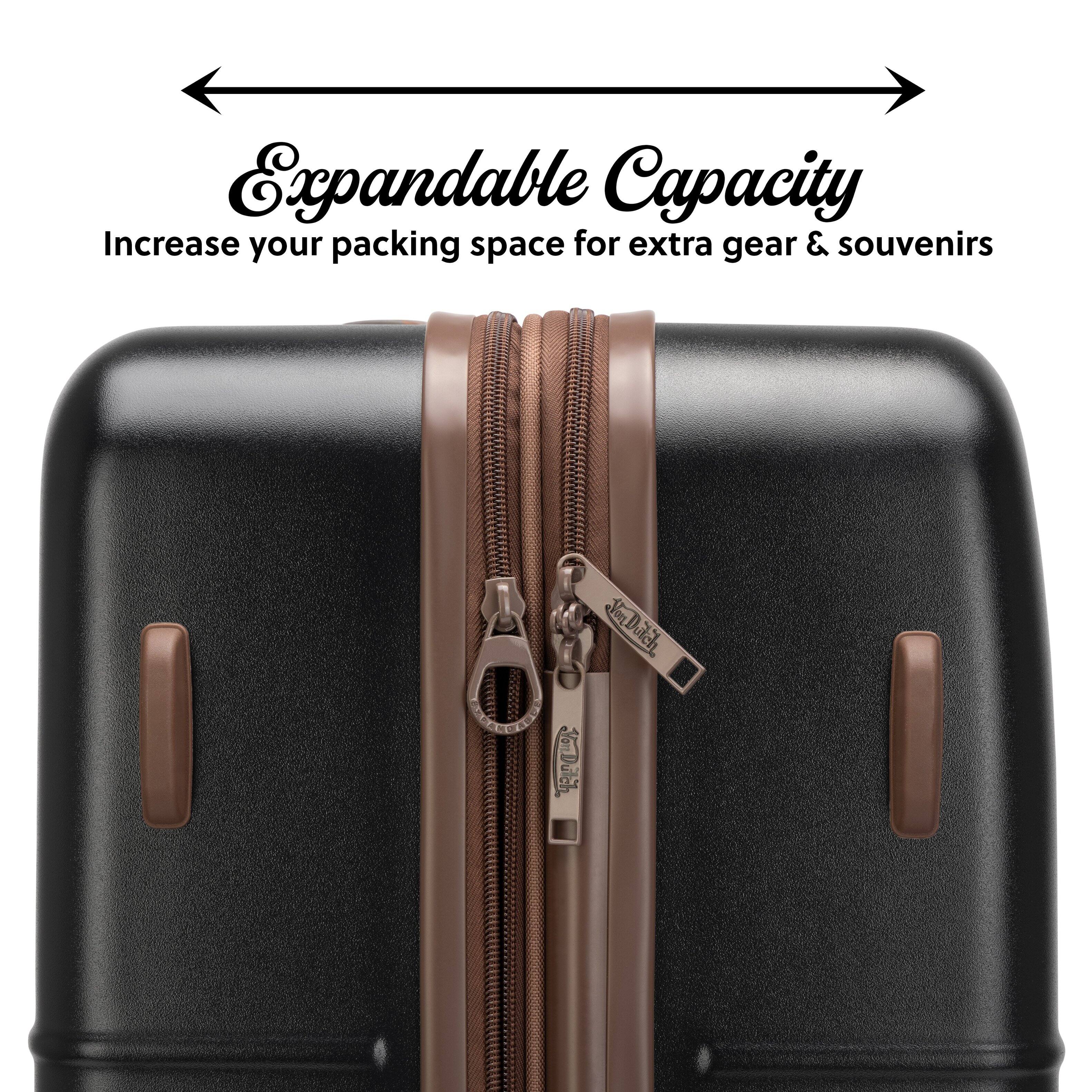Expandable Capacity  
Increase your packing space for extra gear & souvenirs  
VonDulch  
YamDulch