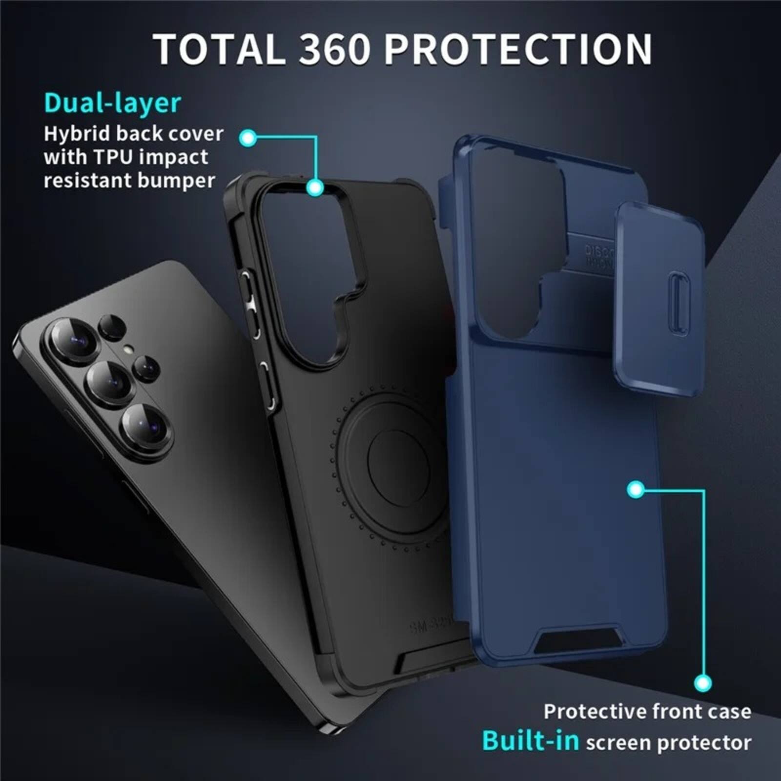 TOTAL 360 PROTECTION

Dual-layer Hybrid back cover with TPU impact resistant bumper

Protective front case Built-in screen protector