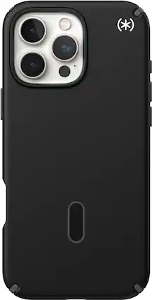 Front. Speck - Presidio2 Pro ClickLock Case with MagSafe for Apple iPhone 16 Pro Max - Black.