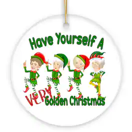 OrnamentallyYou - Have Yourself a Very Golden Christmas Ornament Circle - Multi-colored