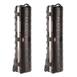 SKB - Cases ATA Standard Hard Plastic Wheeled Golf Bag Travel Case, (2 Pack) - Black