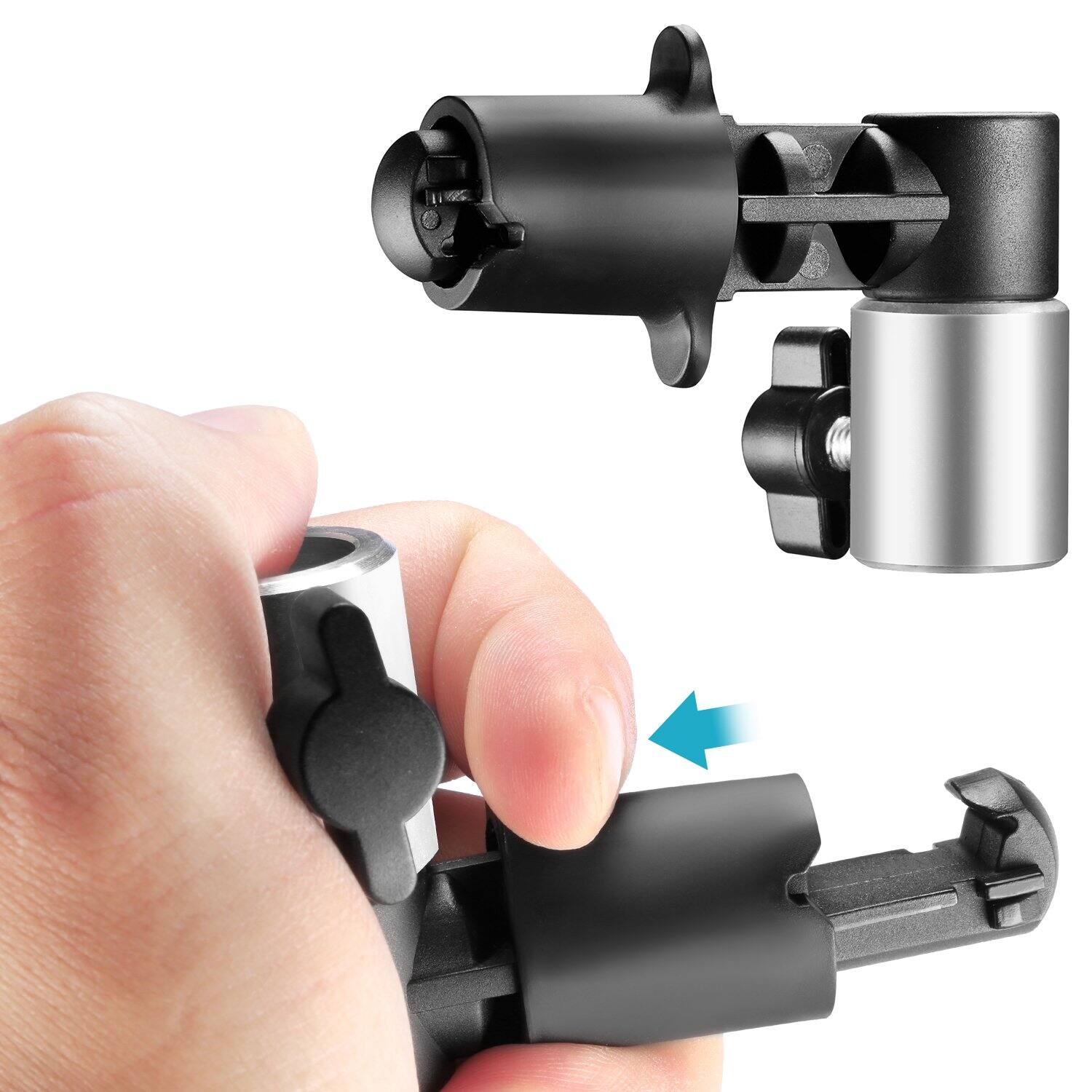 Alt View 2. Neewer - Reflector Clamp 3-Pack, 5/8" Stud, Aluminum.