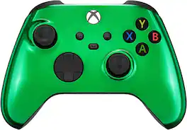 Custom Controllerzz - Custom Wireless Controller for Xbox Series X|S, Xbox One, & PC - Green Chrome