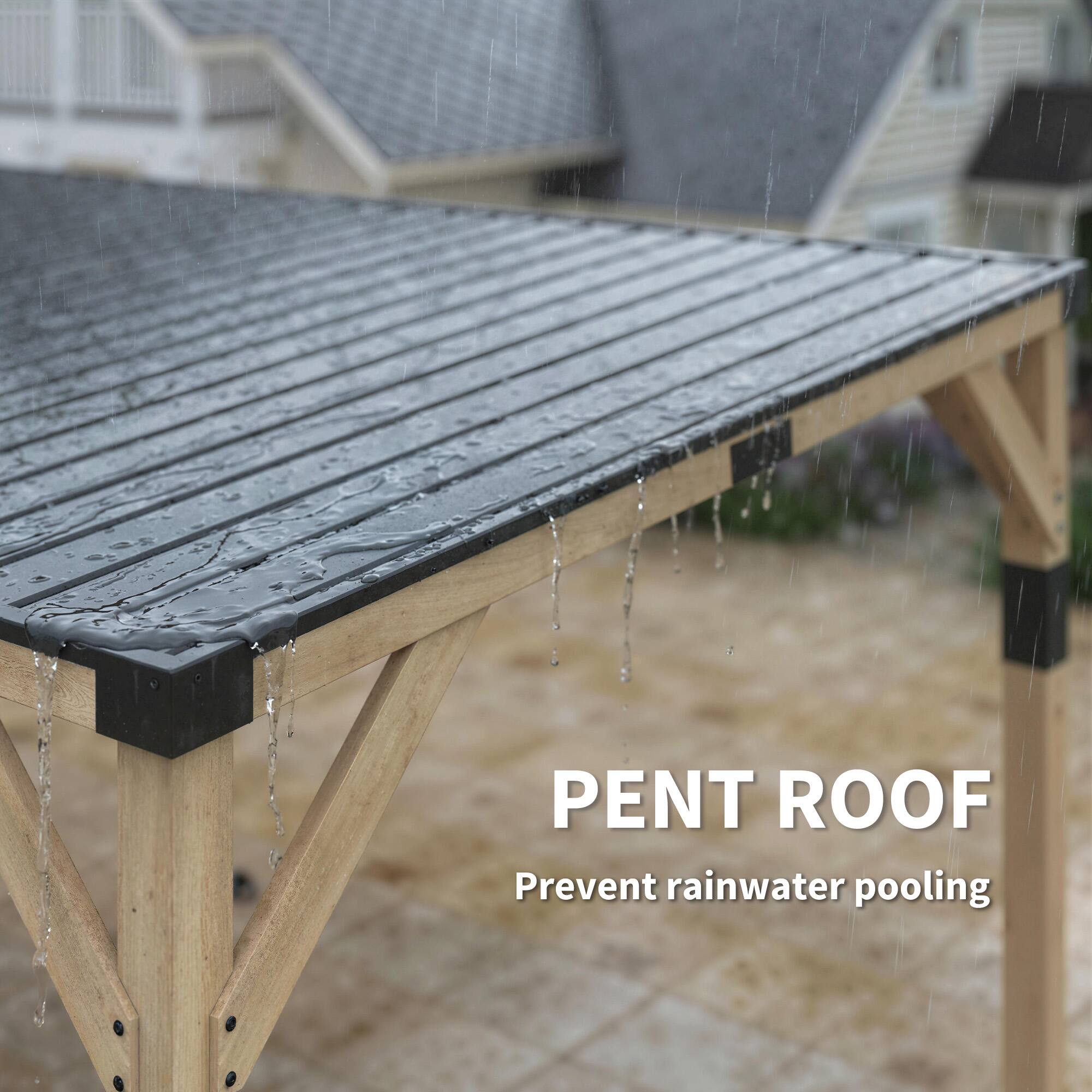 PENT ROOF  
Prevent rainwater pooling