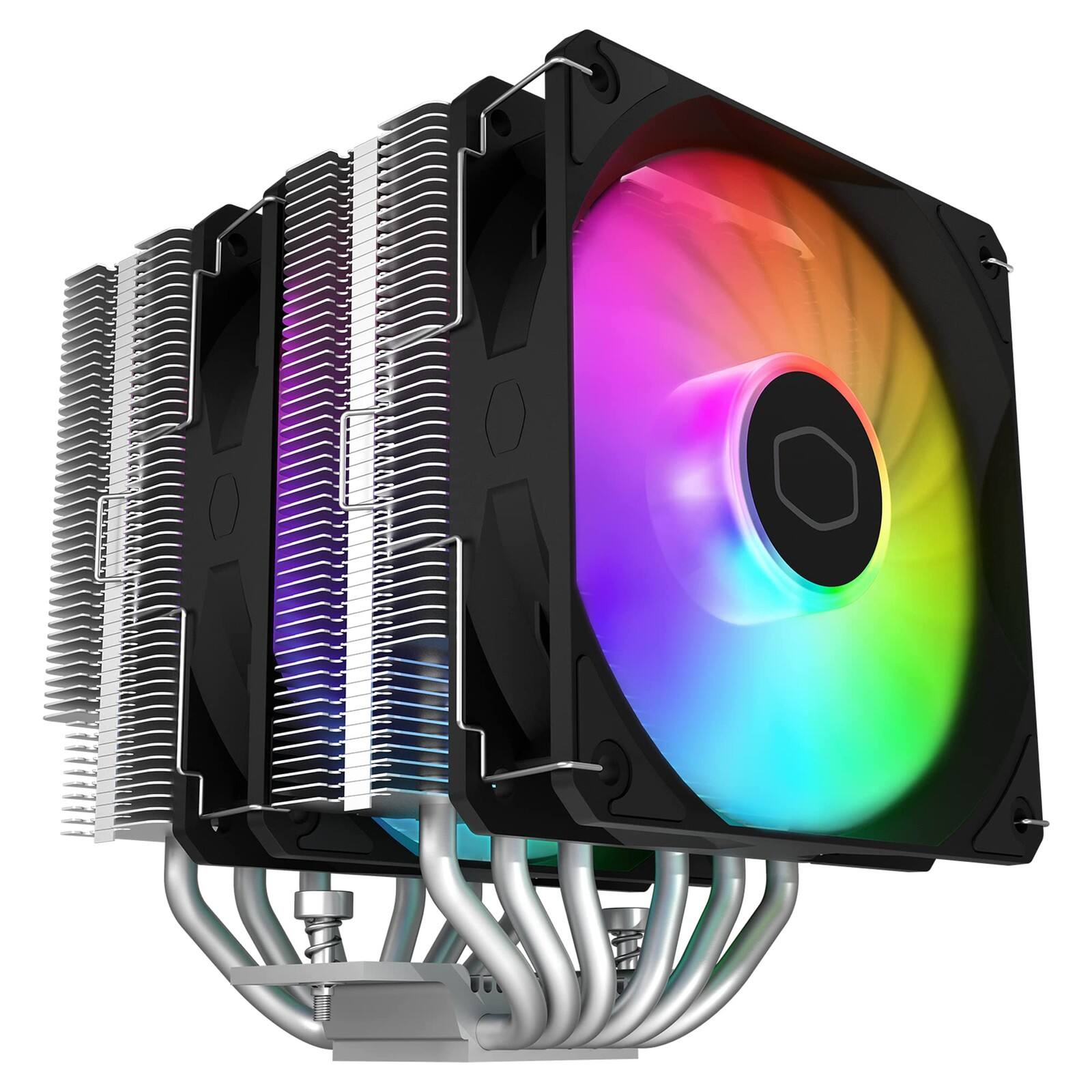Angle. Cooler Master - Cooler Master Hyper 620S Dual Tower, ARGB Sync, 120mm Fan, 6 Heat Pipes, AMD/Intel Compatible (RR-D6NA-17PA-R1) - ARGB.
