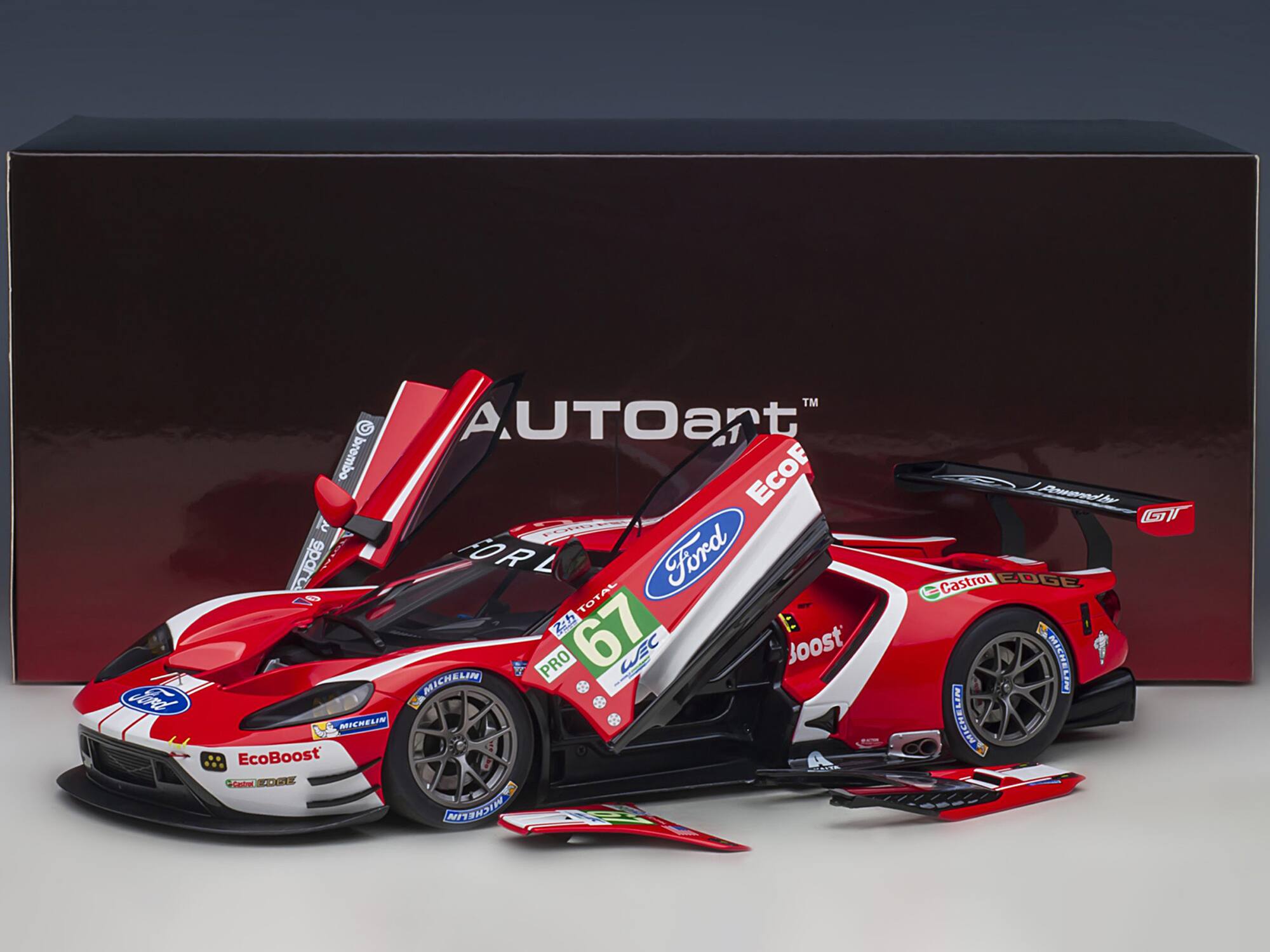 AUTOart EcoF Awadh Gr. bds FOR L Ford Castrol ECOGE 16 TOTAL 67 B PRO WEC Joost MICHELIN MICHELIN CHELN - FIM M MICHELIN EcoBoost