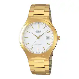 Casio - Men’s -Tone Analog Quartz Watch with White Dial - MTP-1170N-7A - Gold
