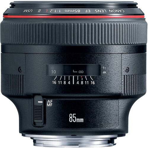 USM II 7 1:1.2 85mm EF LENS CANON  
30 10 1 16 11 8 4 8 4 8 11 16 ft m  
AF MF  
85mm