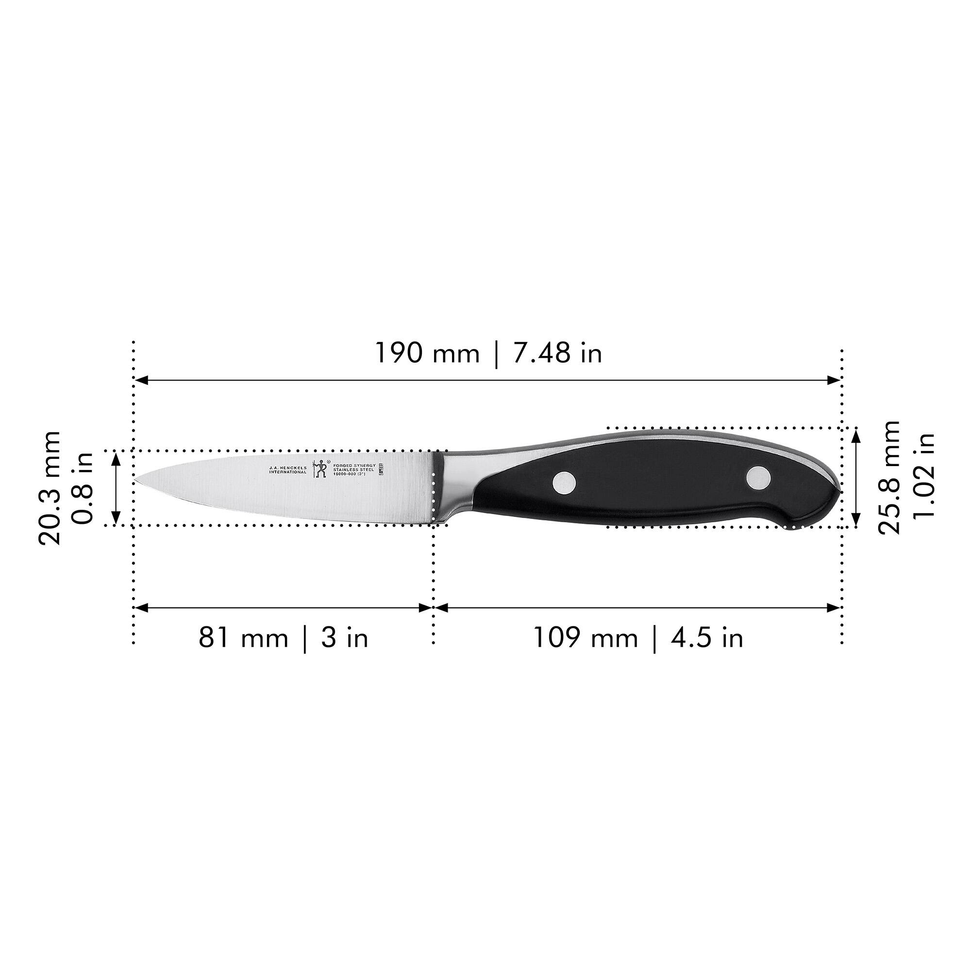 190 mm | 7.48 in  
20.3 mm | 0.8 in  
81 mm | 3 in  
109 mm | 4.5 in  
25.8 mm | 1.02 in