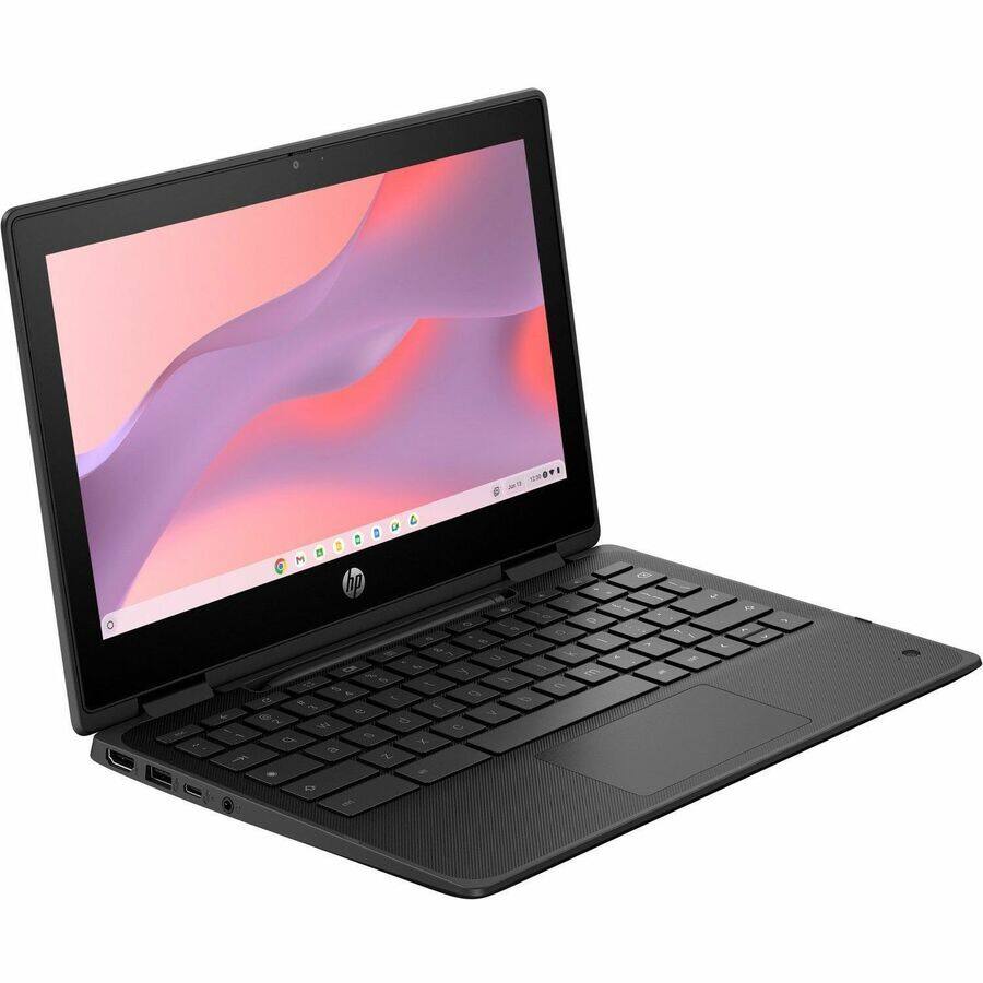 Alt View 5. HP - HP Fortis Flip G1m 11.6" Touchscreen Convertible 2 in 1 Chromebook - HD - Octa-core (ARM Cortex A76 + Cortex A55) - 64 - Jet Black.