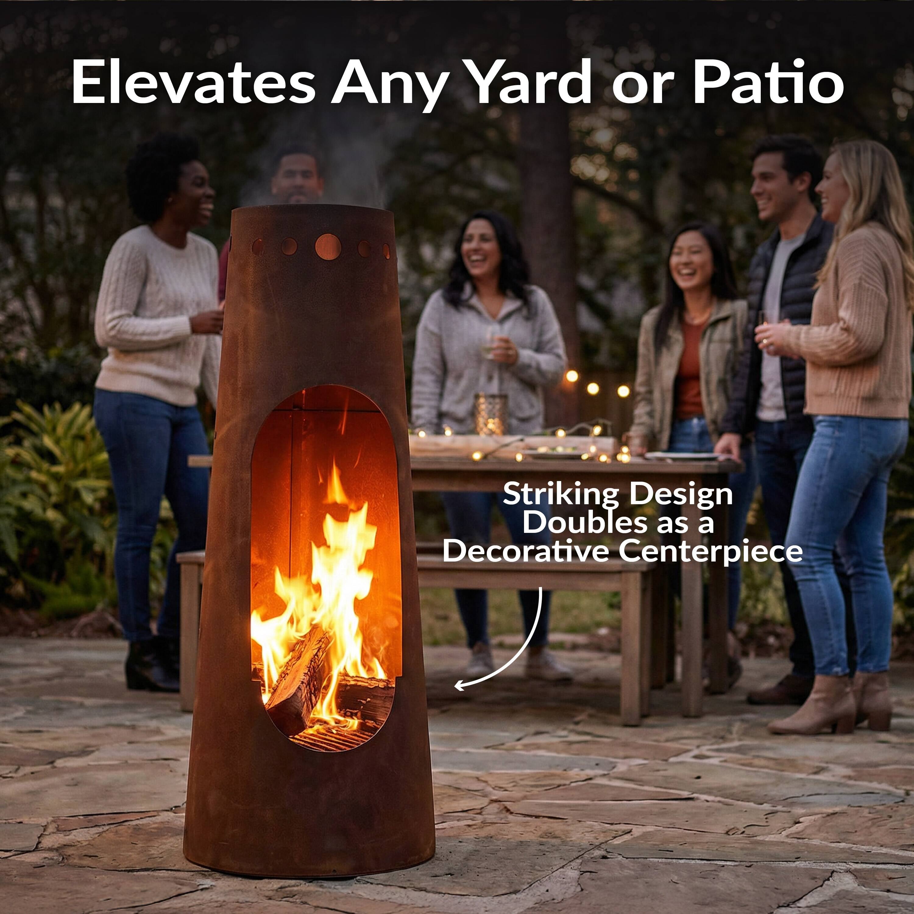 Elevates Any Yard or Patio

Striking Design Doubles as a Decorative Centerpiece