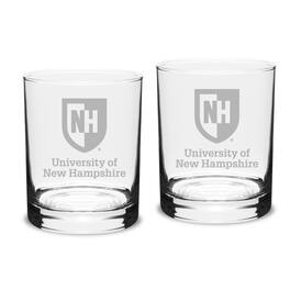Jardine - New Hampshire Wildcats 14oz. 2-Piece Classic Double Old Fashioned Glass Set - Multicolor