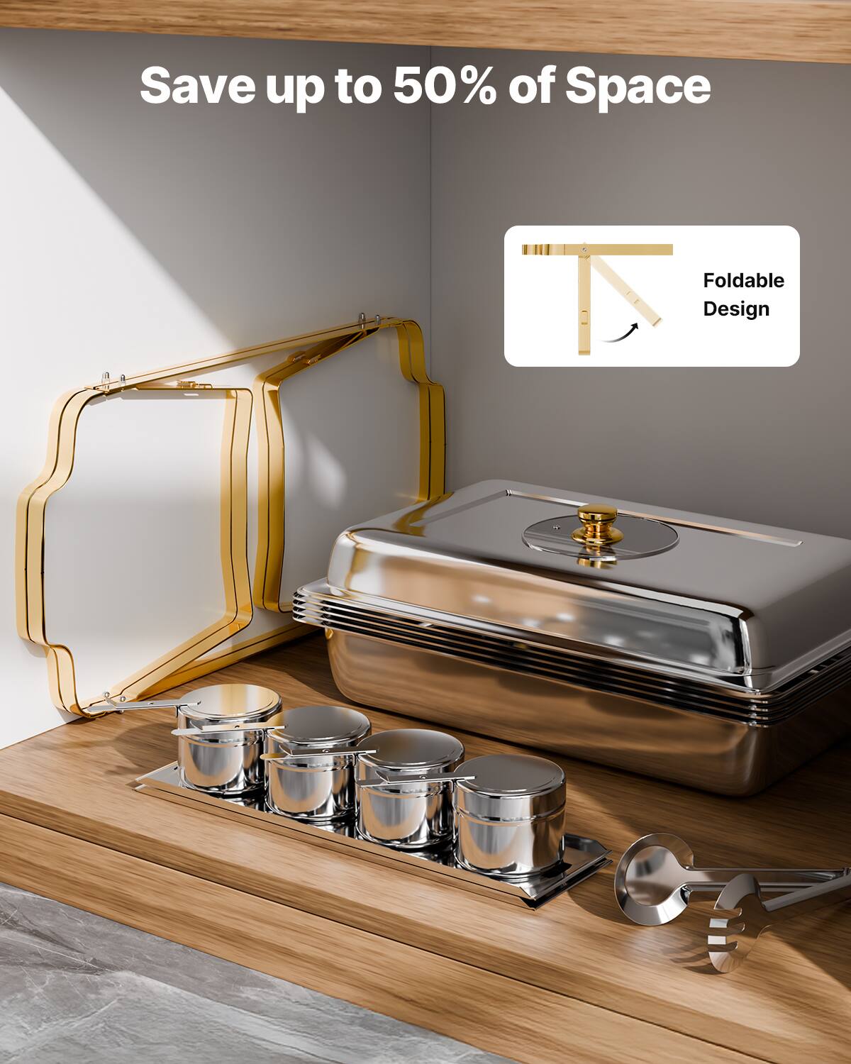 Save up to 50% of Space
Foldable Design