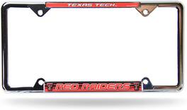 Rico Industries - Texas Tech Red Raiders EZ View Chrome Metal License Plate Frame - Multi