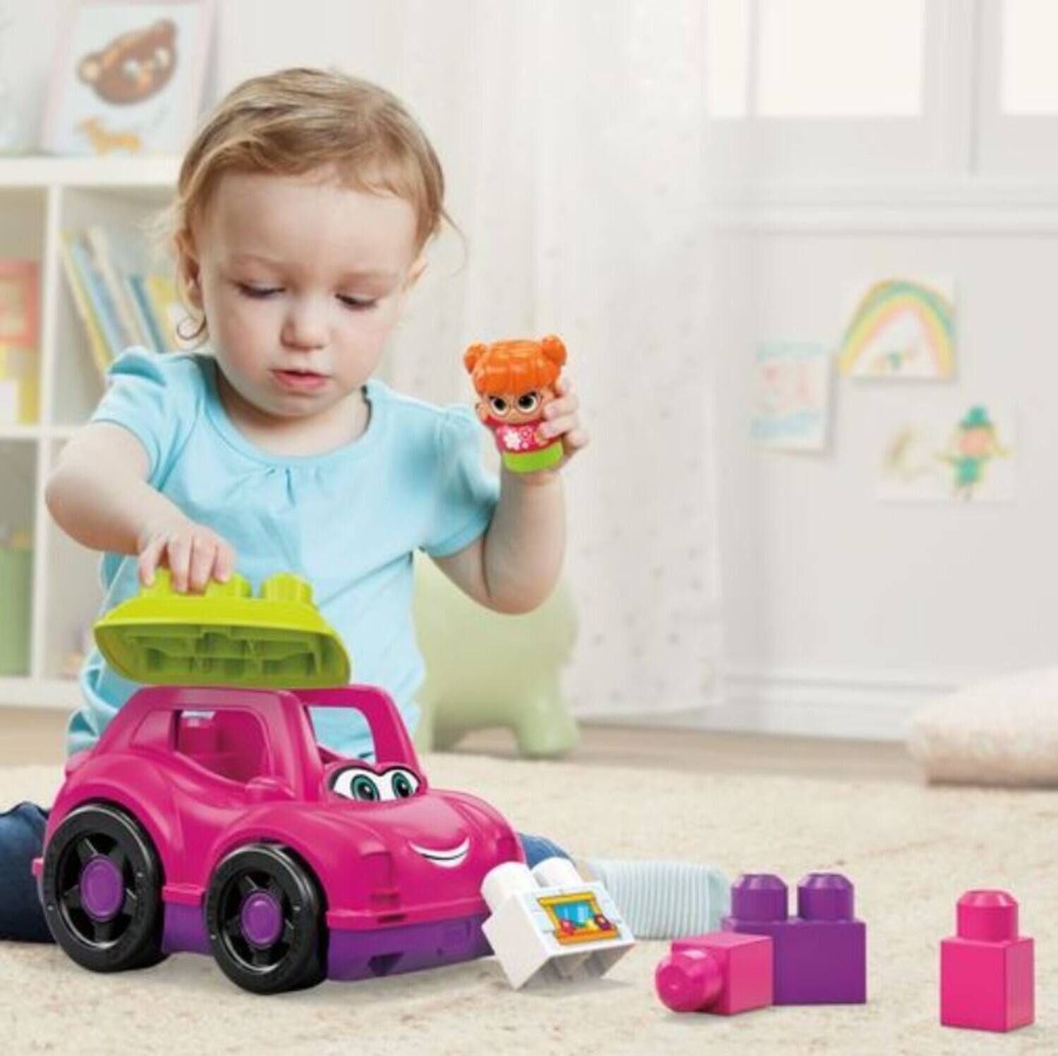 Alt View 3. Mega Bloks - MEGA BLOKS - 'Lil Vehicles Catie Convertible, 6 Piece Toddler Buiding Toy Set   - Collectibles - Multicolor.