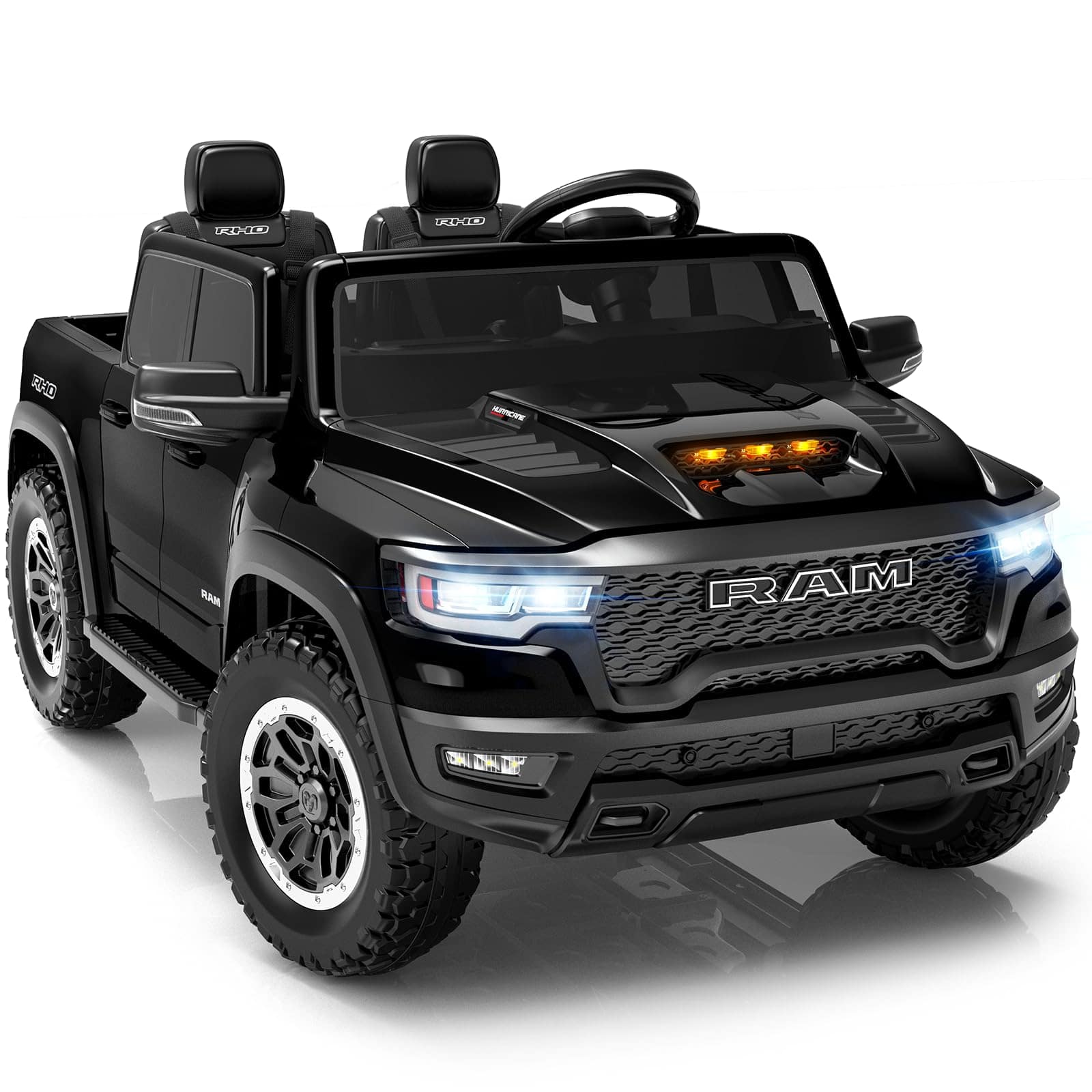 FIRST RIDE ON - 24V Licensed RAM 1500 RHO Ride on Car for Kids, 2-Seater Electric Car with Remote Control, Truck Bed Storage, LED Lights - Inky Black price history on PriceWatchPro