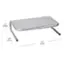 Alt View 12. Mind Reader - Monitor Stand, Ventilated Laptop Riser, Desktop Organizer, Metal, 14.5"L x 11.25"W x 4.25"H, Set of 2 - Silver.