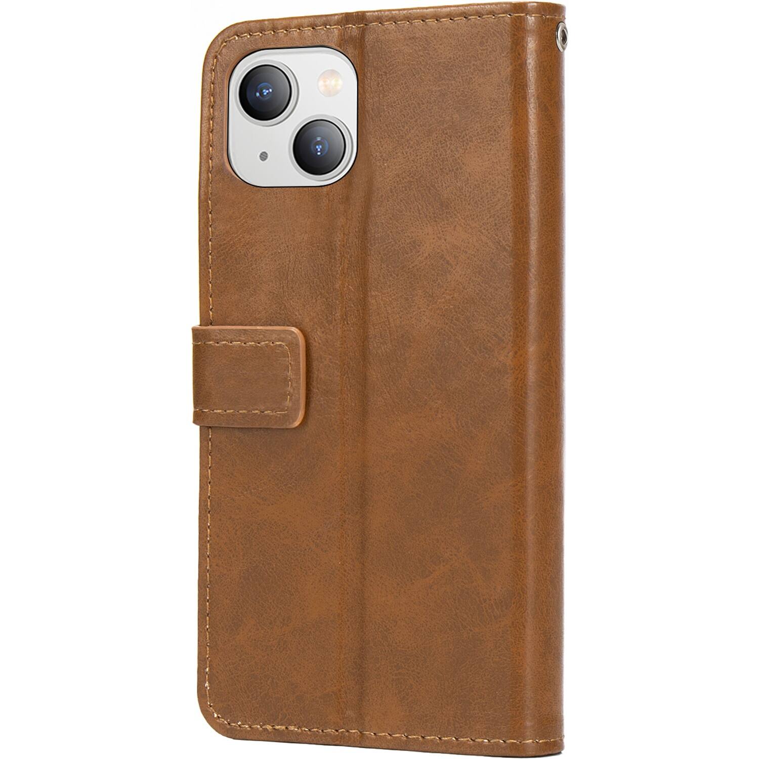 Alt View 11. SaharaCase - Folio Wallet Case for Apple iPhone 14 - Brown.