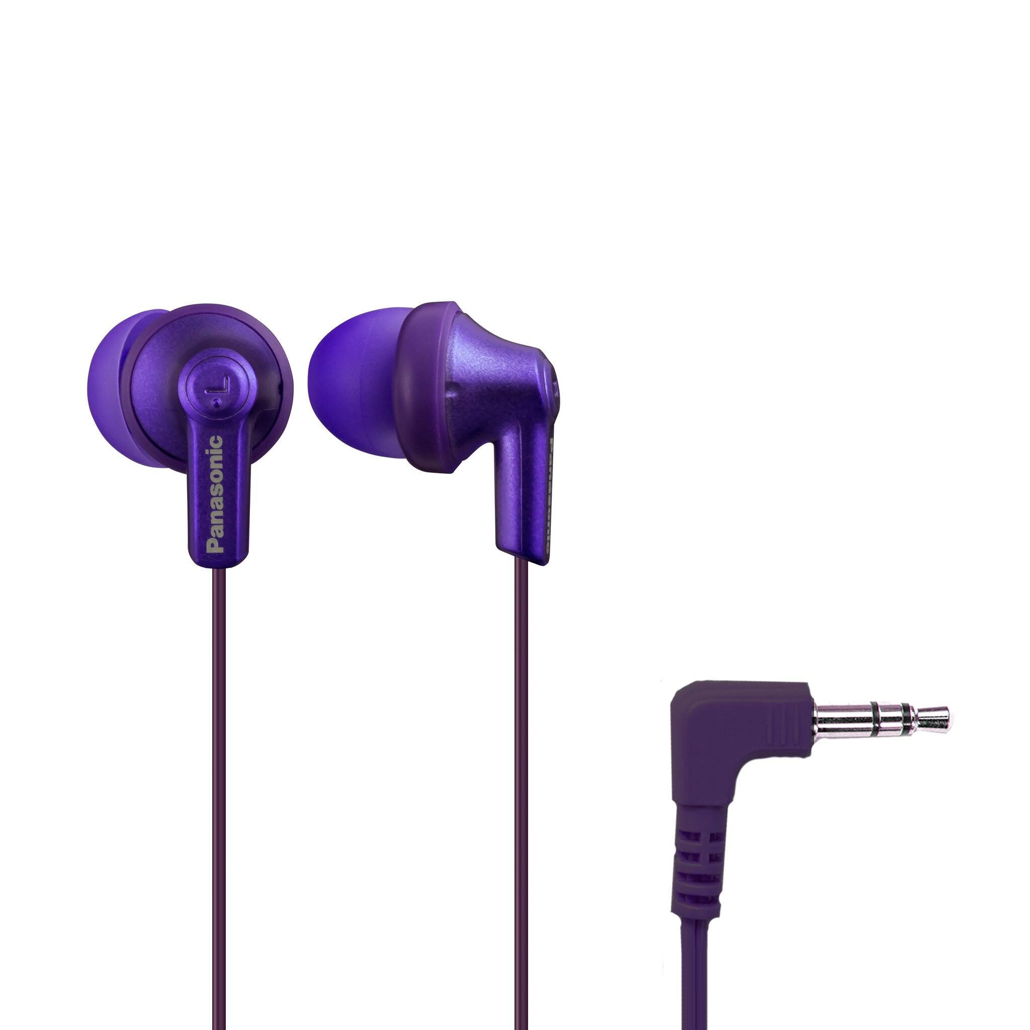 Front. Panasonic - ErgoFit In-Ear Earbud Headphones - Metallic Purple.