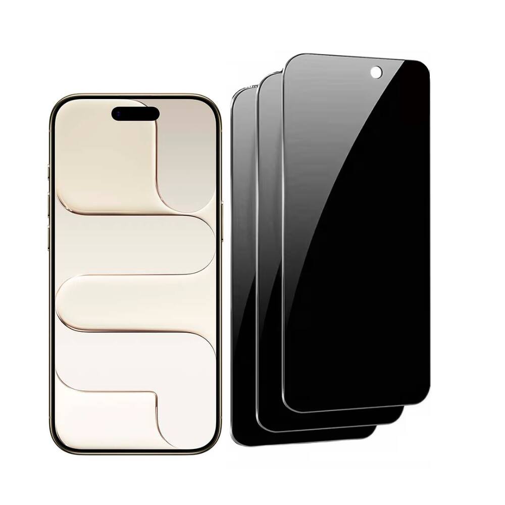 Front. Qixxronics - 3pack Qixxronics Glass Screen Protector Designed for iPhone 17 Air 6.5 Inch Tempered Glass - Black.