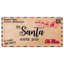 Fan Creations - Ole Miss Rebels 6'' x 12'' Letter to Santa Sign - Multicolor