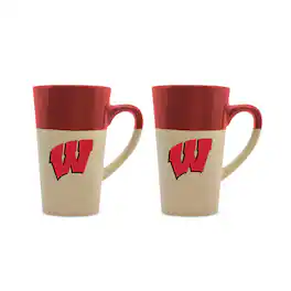 The Fanatic Group - Wisconsin Badgers 16oz. Two-Pack Ceramic Mug Set - Red